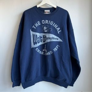 Disney parks original 1971 navy sweatshirt XL